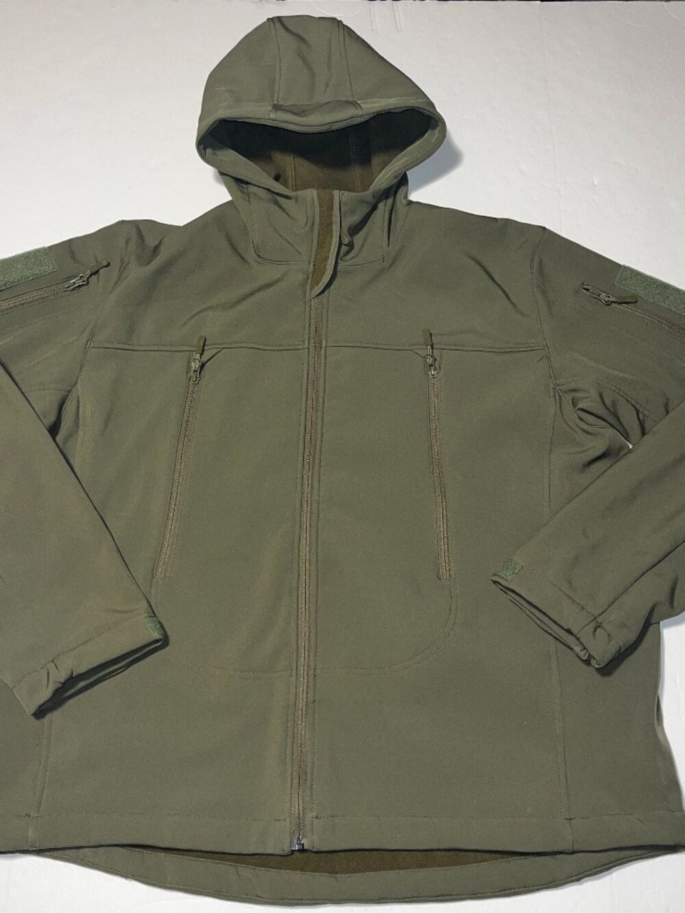 Flying Eagle men's OD green tactical jacket full zip hooded 2XL